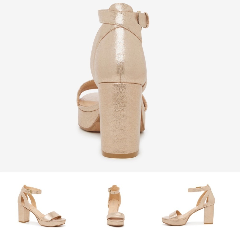 CL by LAUNDRY Starstone Platform Gold Heels - Picture 2 of 11